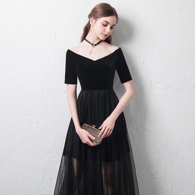black dinner dress
