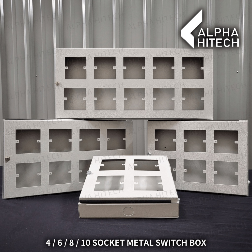 4/6/8/10 SOCKET METAL SWITCH BOX 4S 6S 8S 10S WAY SWITCHES ELECTRICAL