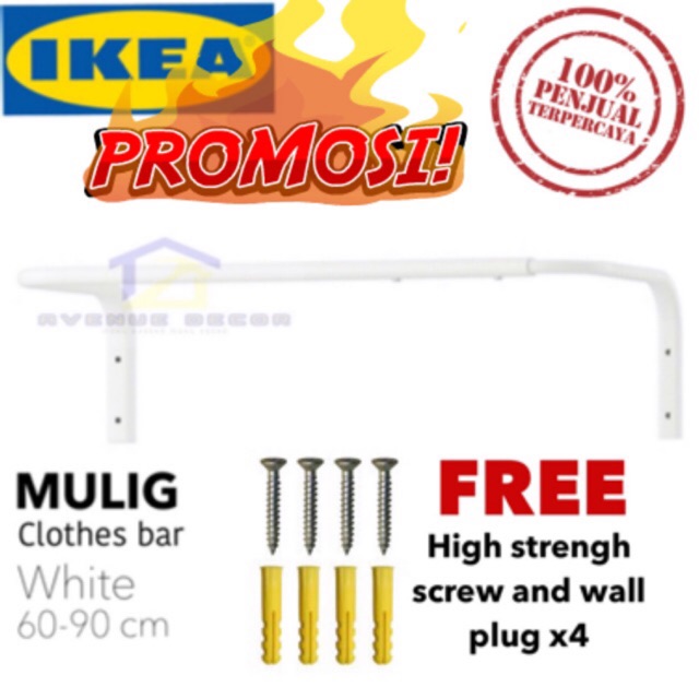  IKEA  MULIG Clothes bar 60 90cm IKEA  rak  pakaian gantung  