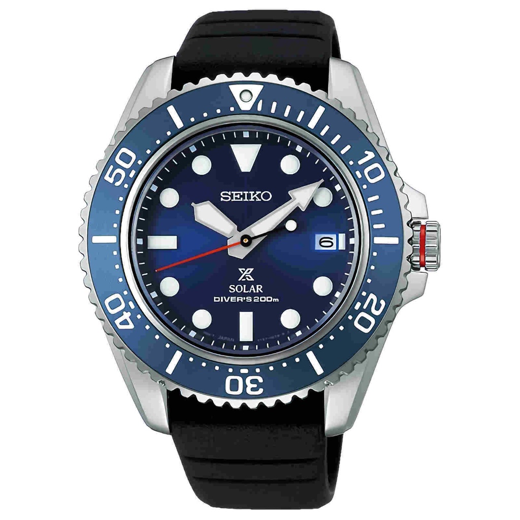 SEIKO Prospex SNE593P1 Solar Blue Dial Silicone Strap Men's Diver Watch