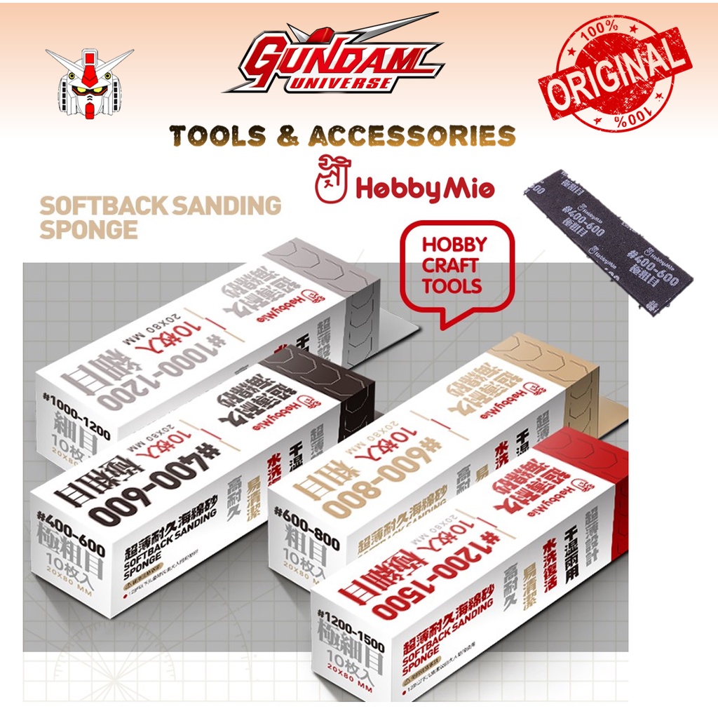 HobbyMio Ultra Thin Softback Sanding Sponge Reusable Sandpaper 400