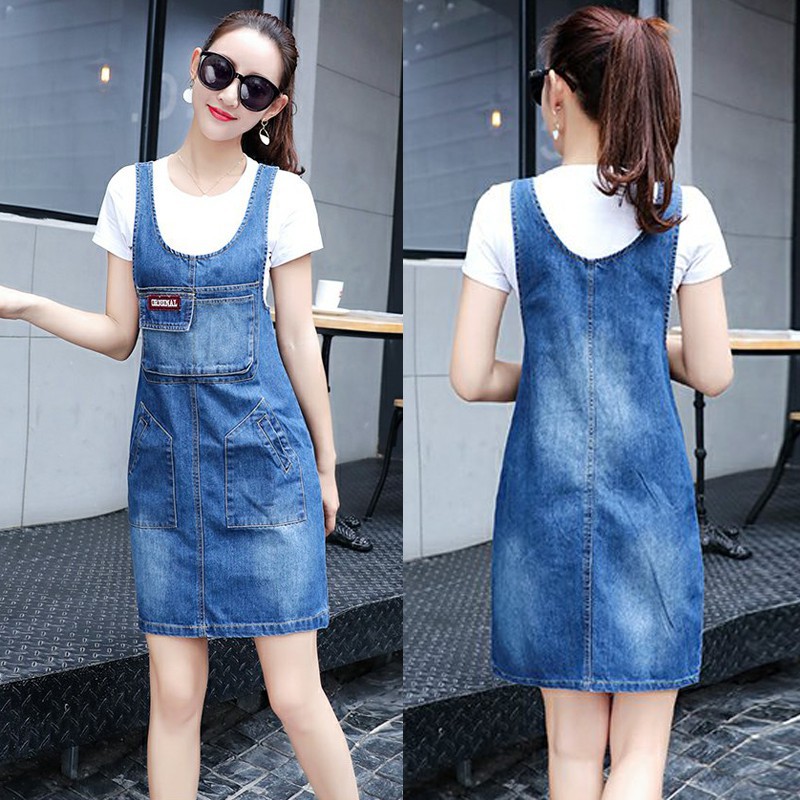denim jumpsuit skirt