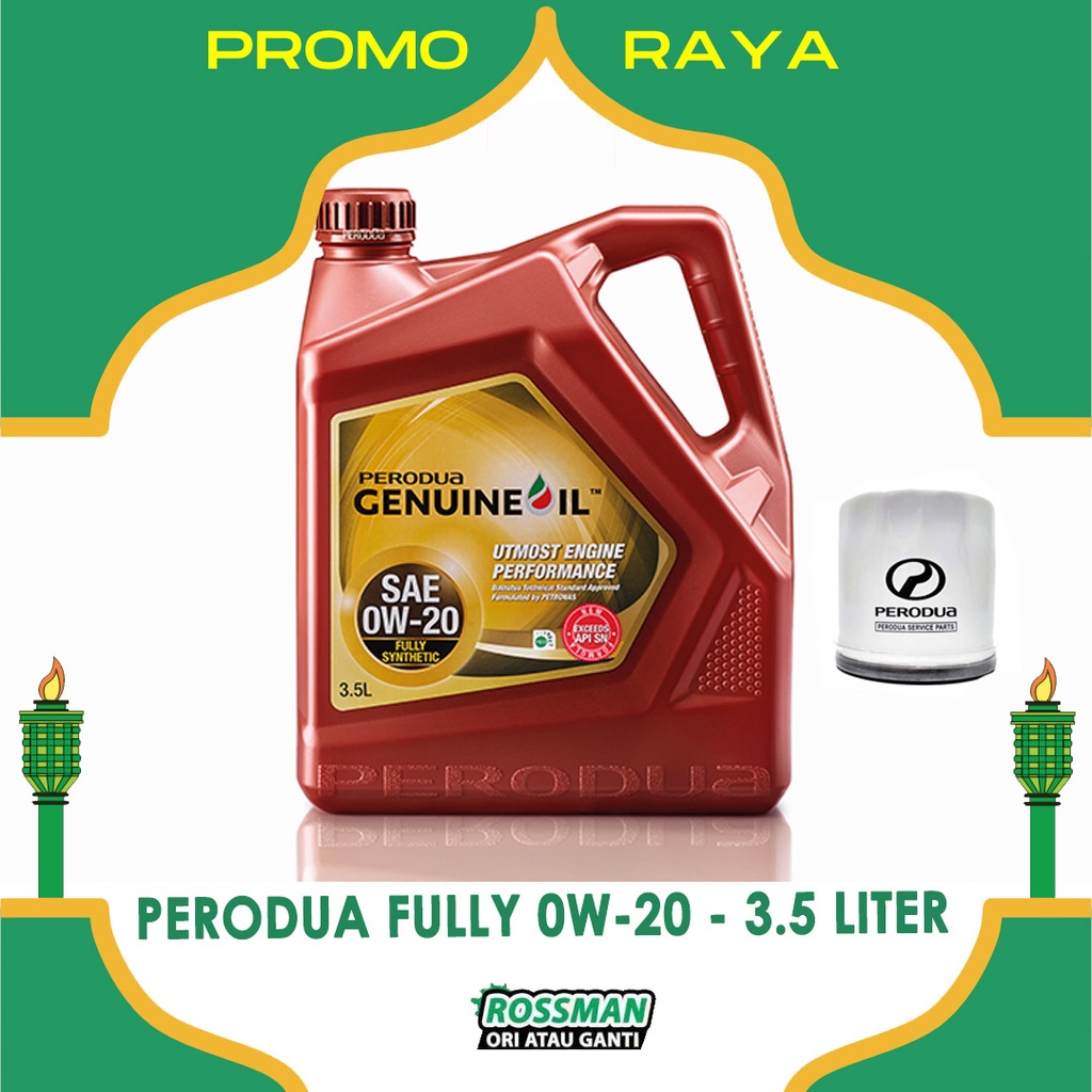 [NEW] ORIGINAL PERODUA FULLY SYNTHETIC 0W20 (3.5L) ENGINE OIL 0W-20 FOR ...