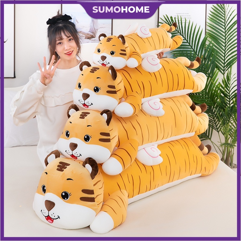 70cm/120cm Bantal Peluk Harimau Plushie Tiger Long Sleeping Pillow Cute ...