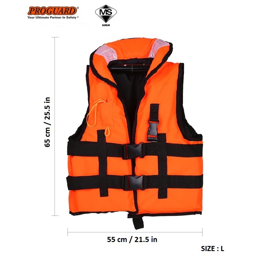 Meiyiu Orange Prevention Flood Adult Foam Swimming Life Jacket+Whistle 