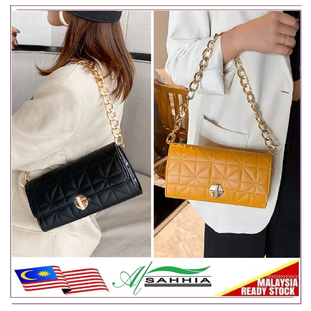 7P2 Al Sahhia Chain Flag Travel Dinner Office Bag Shoulder Women Handbag Beg Tangan Wanita