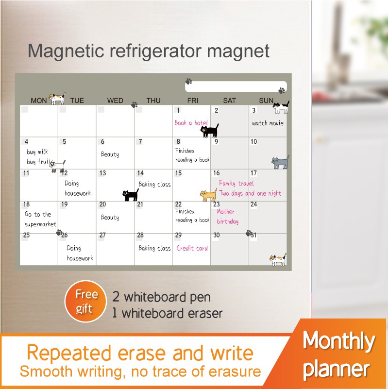 【WTB】Magnetic Refrigerator Whiteboard Weekly / Monthly Planner