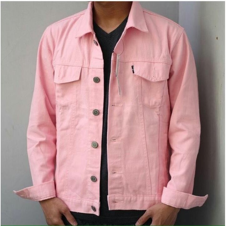 baby pink jeans jacket