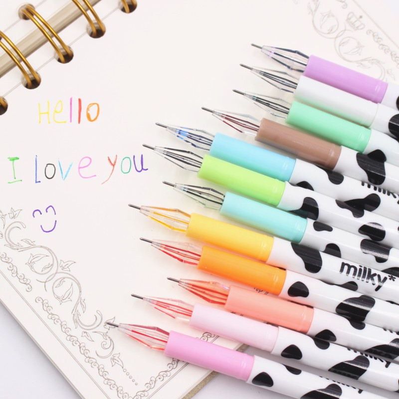 9pcs New Cute diamond Colorful Gel Pen Set Korean Stationery School N4G7 