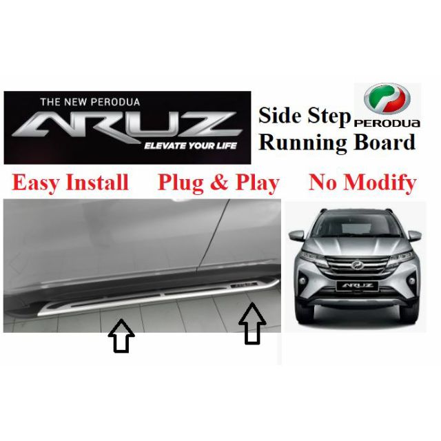 Perodua Aruz Side Step Running Board  Shopee Malaysia