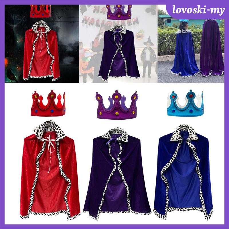 [LovoskiMY] King Robe Kids Halloween Costume Cosplay Medieval Prince ...
