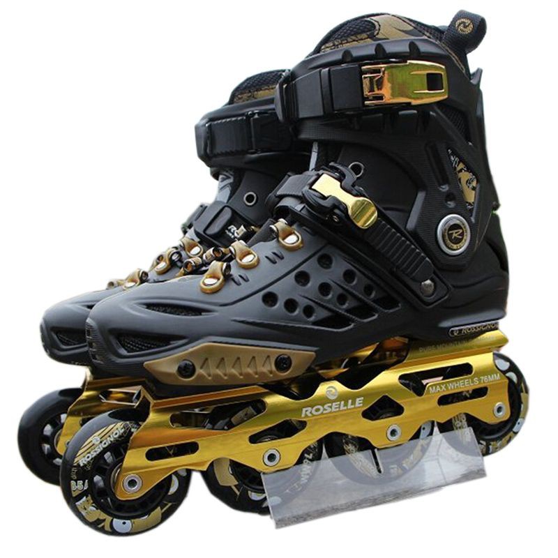 CLEARANCE SALE Roller Blade Roller skates Roselle Adult BLACK GOLD