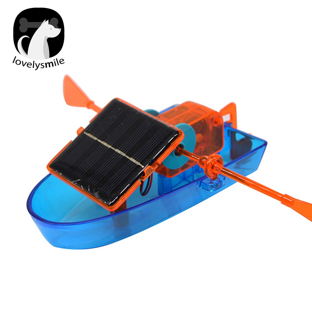 Puzzle DIY Solar Power Boat Rowing Toy for Children Science Model DIY kit*Boa Kd