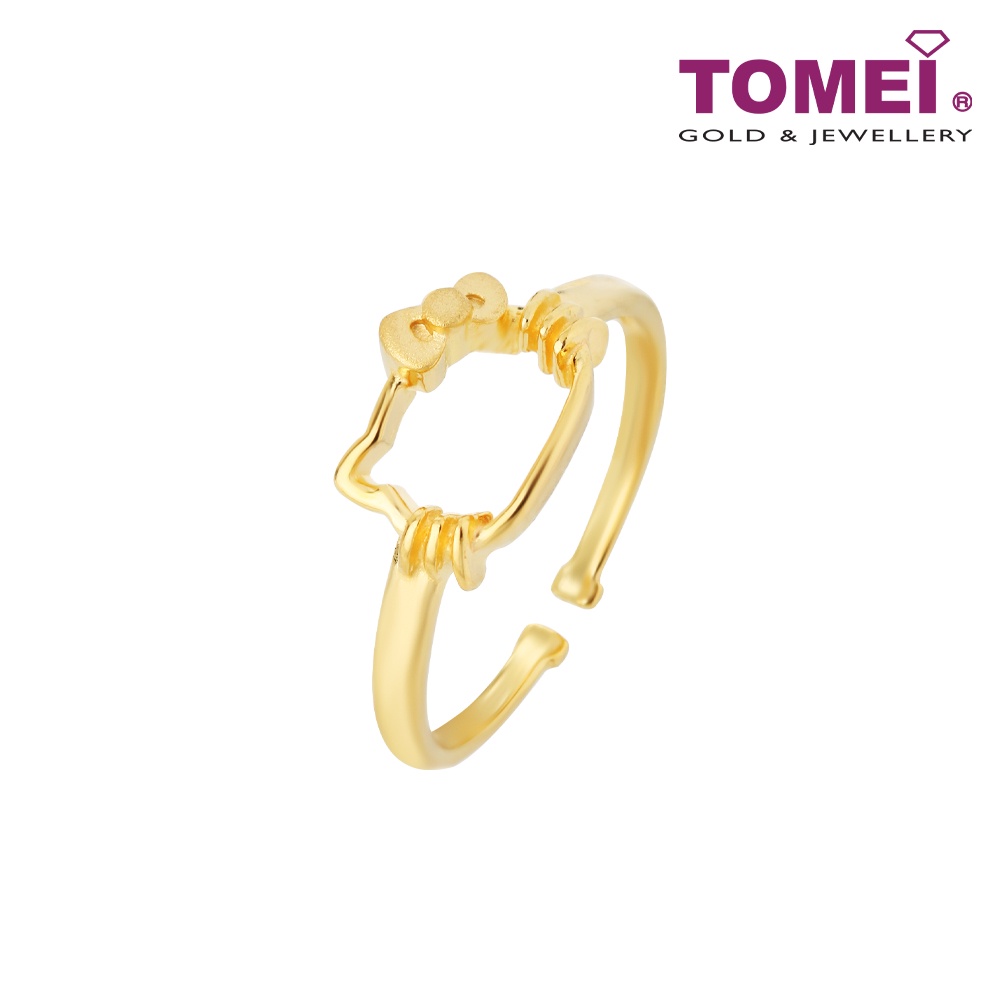 TOMEI X Hello Kitty Hollow Ring, Yellow Gold 916 (HK-YG0731R-1C ...