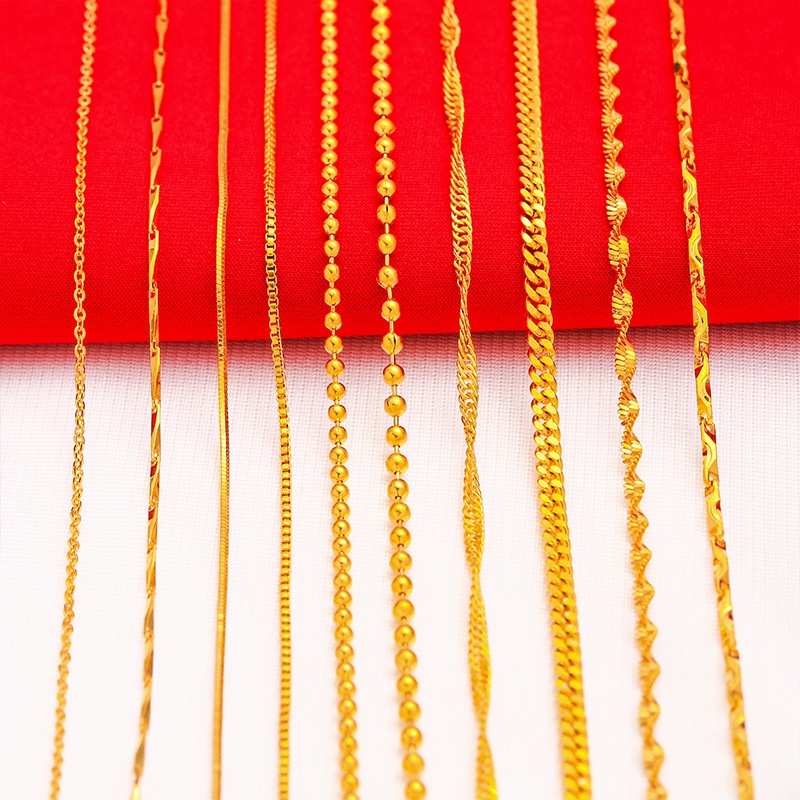 【Murah】Jewellery Emas Sadur 24k Rantai Leher COP 916 Emas Korea 916 Gold Nacklace Fashion Accessories