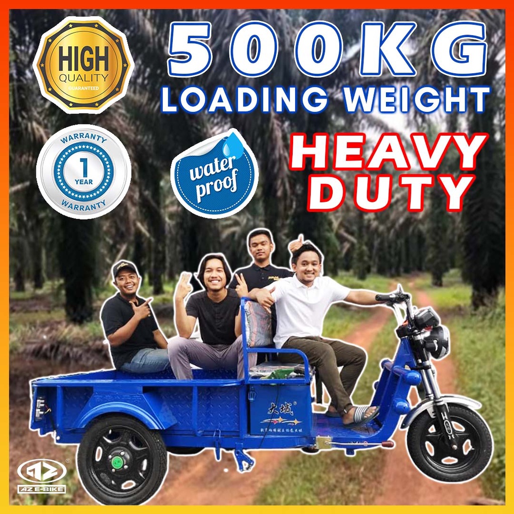 Electric Truck 3 Wheels ATV 250cc Farm Pickup Truck Off-Road Vehicle warehouse forklift 电动三轮车 载货车 载重王 Energy Kebun Sawit