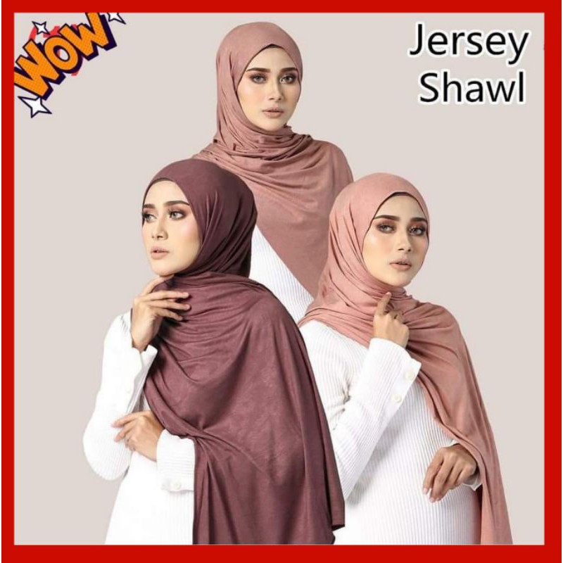 [AISYAH EXCLUSIVE ] SHAWL COTTON JERSEY BABY SEAM| SHAWL MALAS