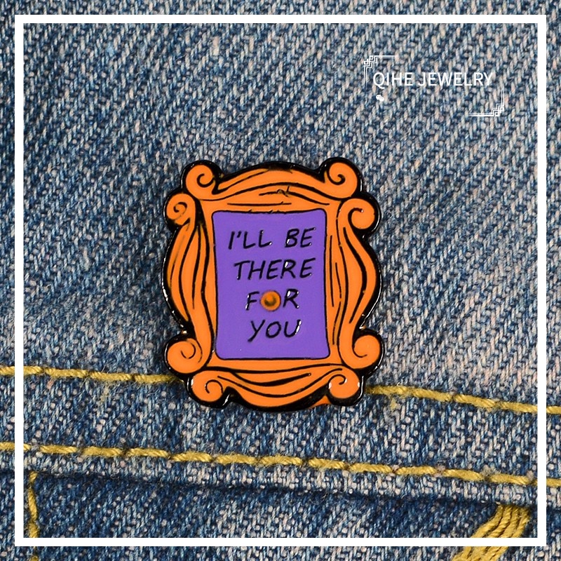 Friends Enamel Pin Custom Monica's Apartament Door Brooches for Shirt Lapel Bag Old-school Badge Fun Jewelry Friendship Gift