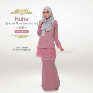  Baju  Kurung Moden Dewasa  Nuha 2568 XS 7XL Baju  Raya 2021  