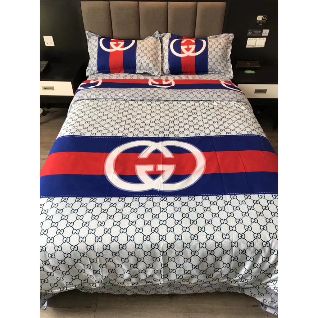 Clearance Complete Set Premium Night Gucci Comforter Bedsheet