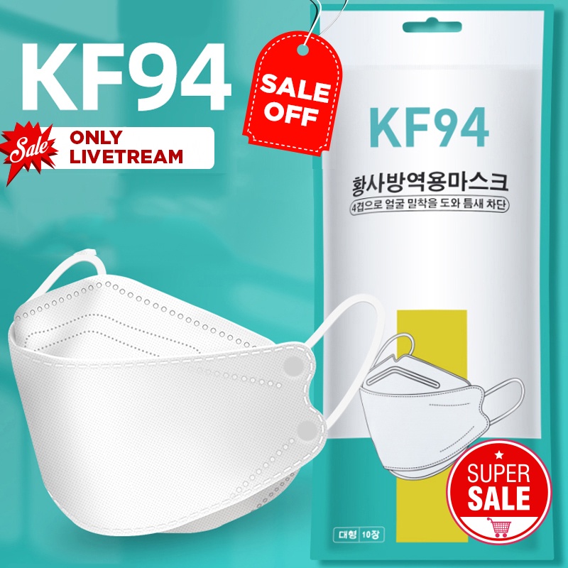 Face mask KF94 Korea Black and White Shopee Malaysia