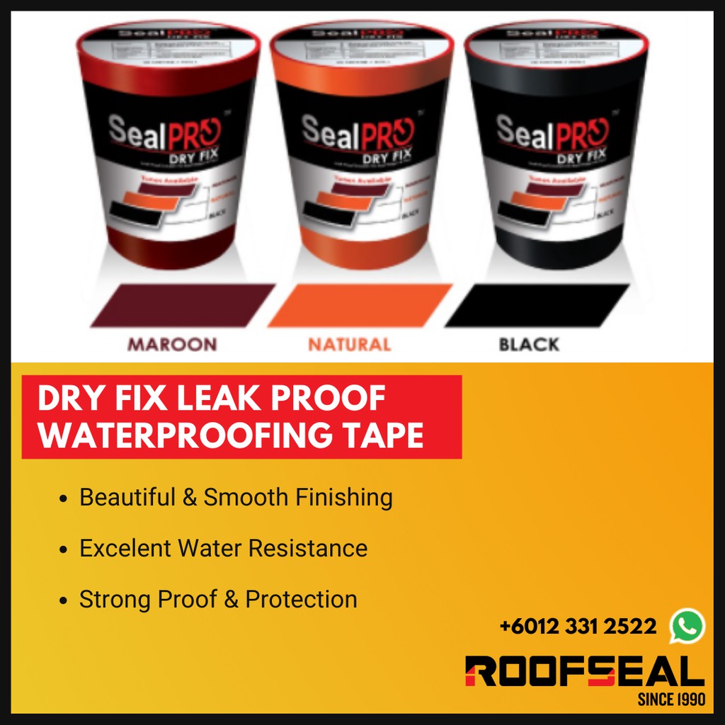 10M SAF TAPE Dry Fix Leak Proof Waterproofing Tape Penampal Atap Bocor Roof Waterproof