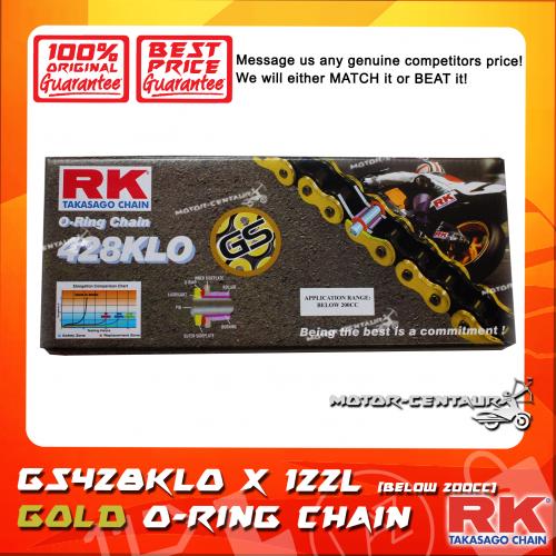 RANTAI RK ORING CHAIN GS428KLO X 122L GOLD PLATED (OUTER LAYER ONLY