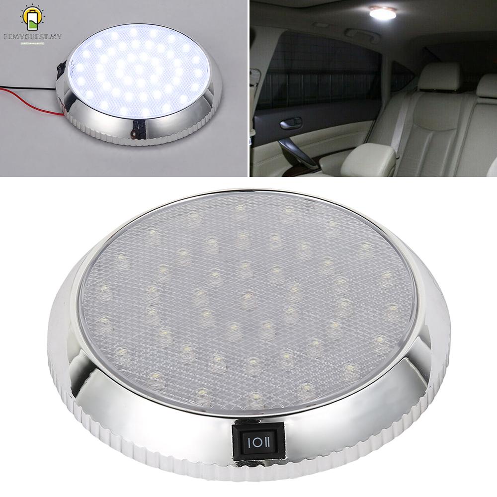 5" DC 12/24V LED Car Ceiling Lights Interior Downlight Bright White Round Car Dome Interior