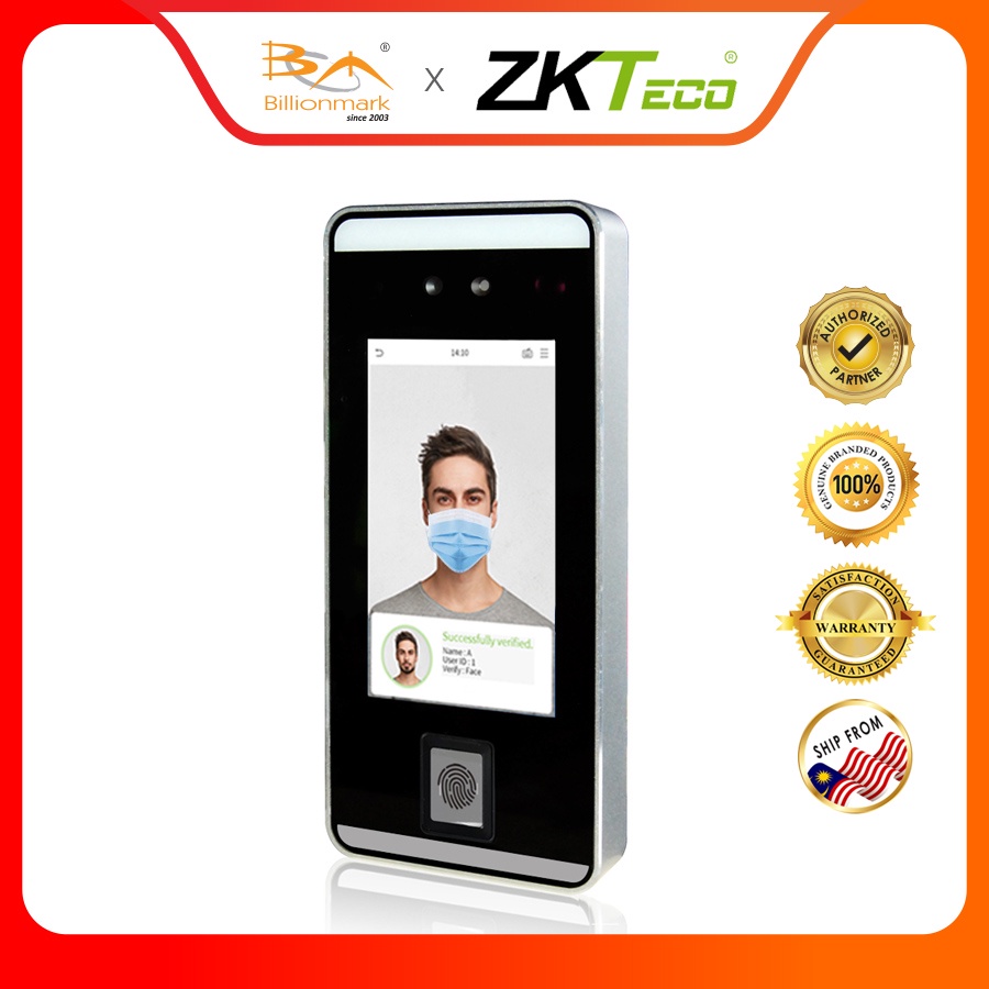 ZKTeco SmartAC1/ID(P) & SmartAC1/P/MF Hybrid Biometric A/C & Time Attendance Facial Recognition Terminal | Billionmark