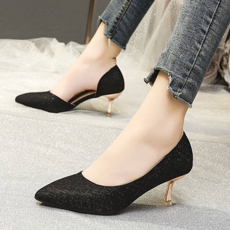 33-43 large women's shoes 41 shallow mouth thin heel high he33-43 yards