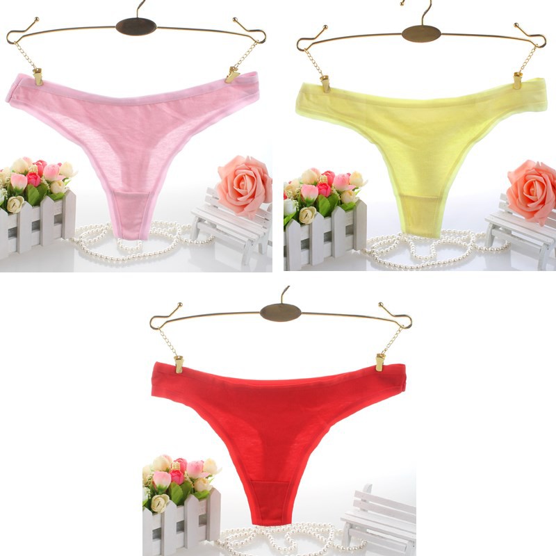 3pcs/lot Hot Sale Sexy Women G String Thongs Low Waist Cotton Briefs ...