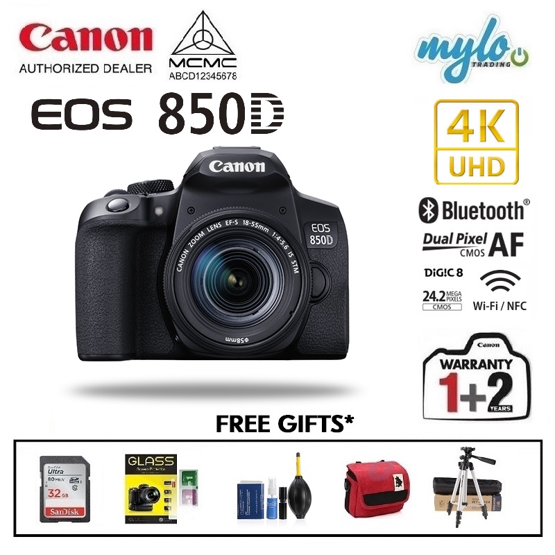 Canon EOS 850D DSLR Camera with 1855mm Lens Shopee Malaysia
