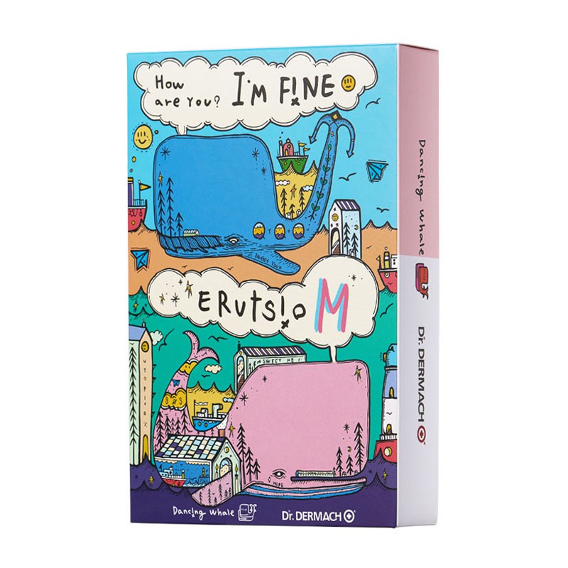 Dancing Whale Moisturizing mask pack Women's Beauty Moisturizing Korean Facial Sheet Mask  Beauty Facial Mask Refreshing Face Use Moisturizing Facial Mask increase penetration, skin-soothing & nutriti