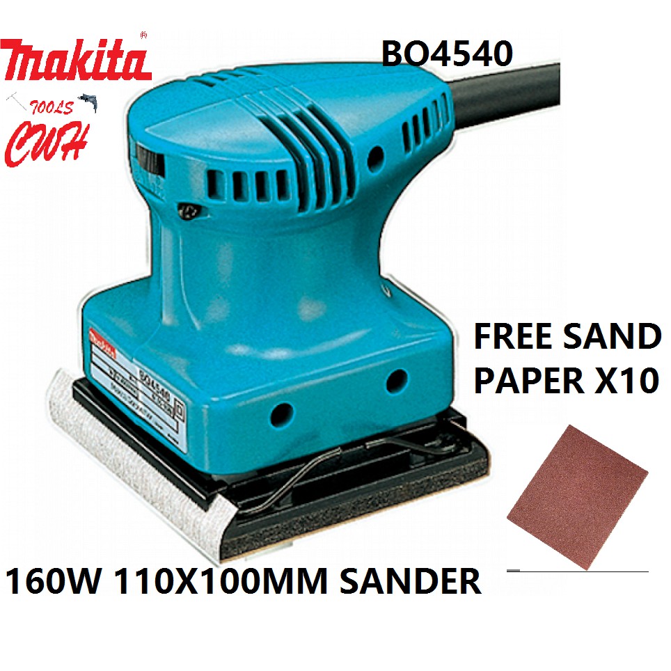 110X100MM MAKITA BO4540 160W FINISHING PALM SANDER RANDOM ORBITAL SHEET SANDER ORBITAL BO 4540