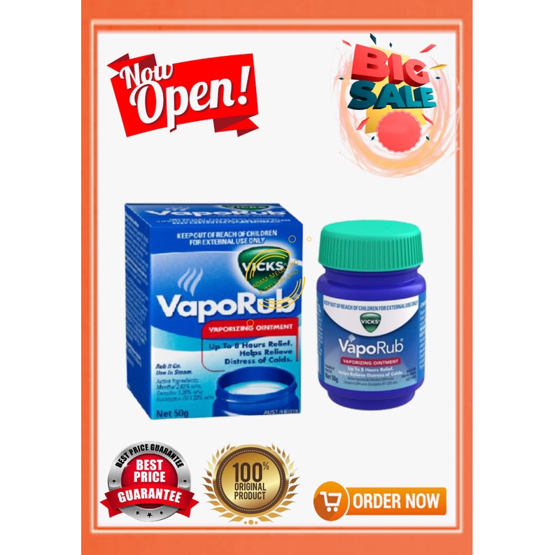 Vicks Vaporrub Medicated Cold Vaporizing Ointment Shopee Malaysia