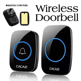 CS_【New version】New Waterproof Wireless Doorbell 300M Remote CALL EU Plug Smart Door Bell Chime 門鈴