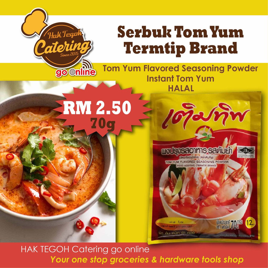 Thai Tom Yum Instant Flavored Seasoning Powder Serbuk Tom Yum Termtip