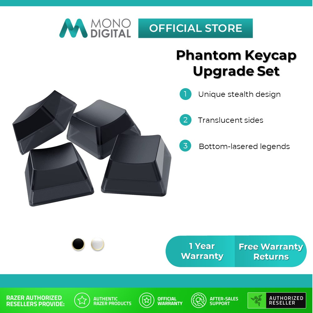 Razer Phantom Keycap Upgrade Set - Black/White