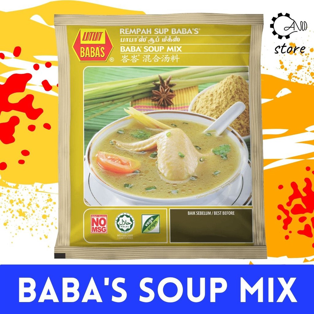 Baba S Soup Mix Rempah Sup Masala Mix 125g Shopee Malaysia