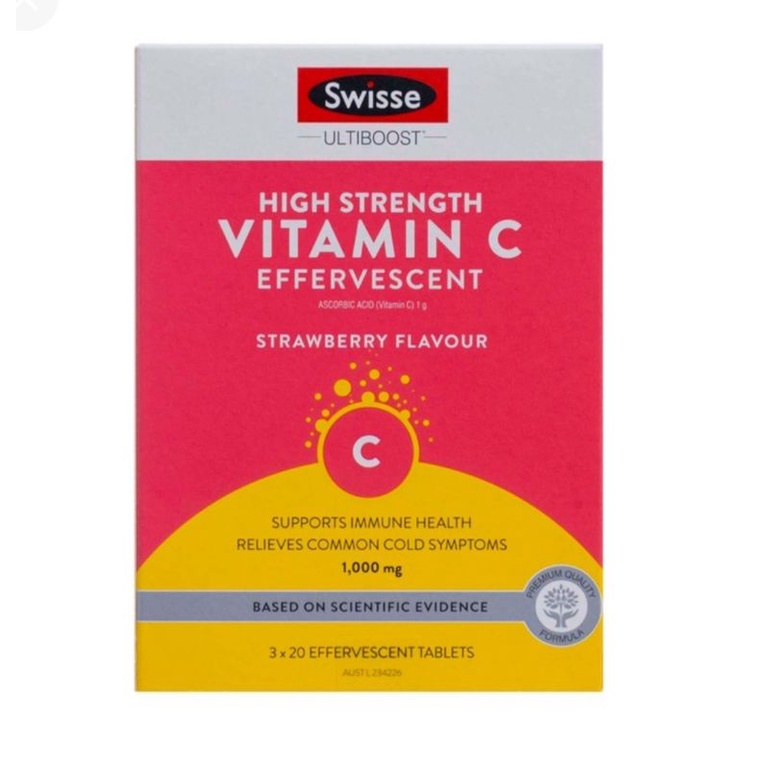 SWISSE VITAMIN C 1000MG EFFERVESCENT STRAWBERRY Shopee Malaysia