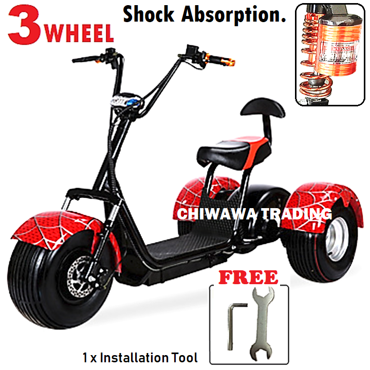 Buy Super Shock Absorber Full Accessories Rechargeable 3 Wheel Motor Electric Bike Motorcycle Scooter Bicycle Seetracker Malaysia