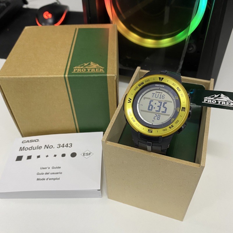 Original Casio Protrek Prg330 Prg 330 9 Prg 330 9a Triple Sensor Solar Battery Jam Tangan Lelaki Men Watch Shopee Malaysia