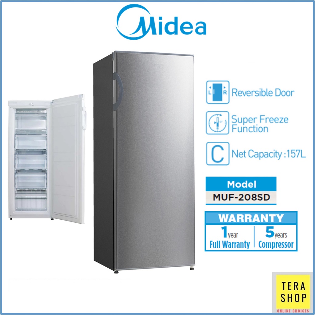 Midea MUF-208SD / Khind UF157 / Mistral UF182 Upright Freezer Peti Sejuk Beku