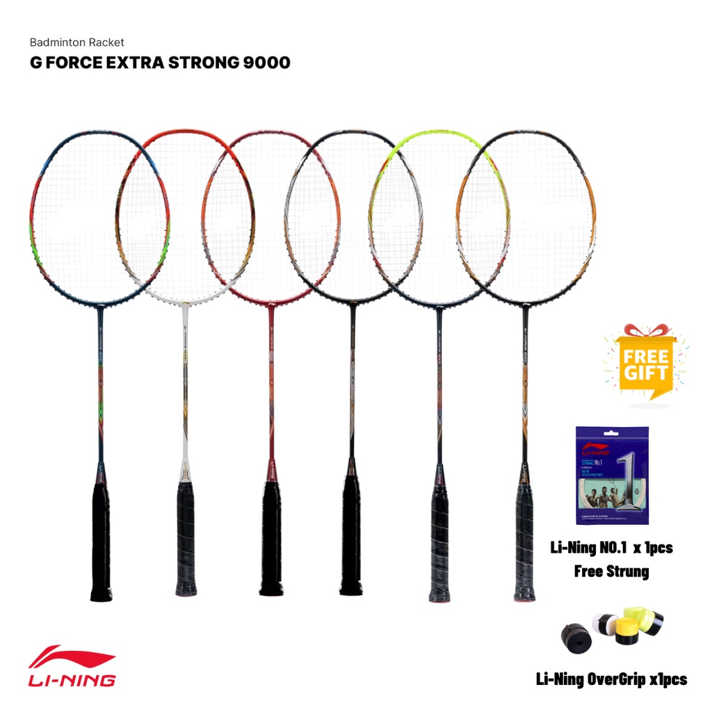 Li-Ning G-Force Extra Strong 9000 Original Badminton Racket [Free ...