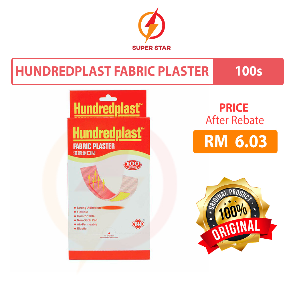 Hundredplast Fabric Plaster 100s | Shopee Malaysia