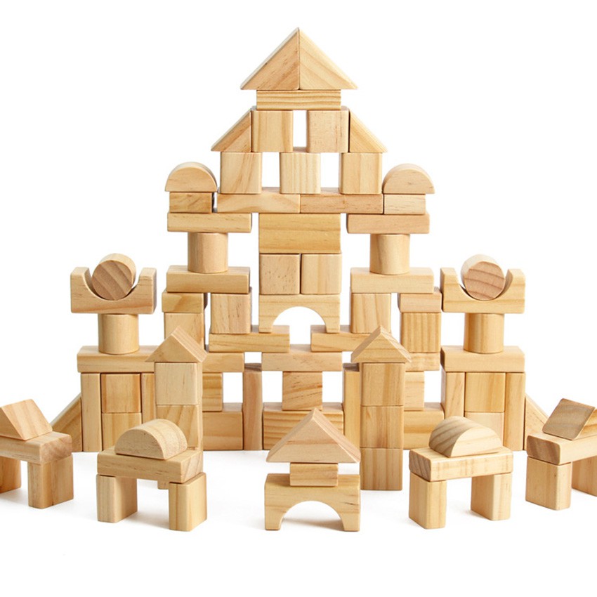 solid wood building blocks