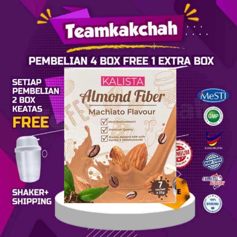 KALISTA ALMOND FIBER fibermeal fat burner detox slimming kurus Jus