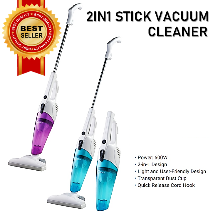 2 IN 1 Upright Pusher Handheld Vacuum Cleaner Dust Collector Suction For House & Outdoor / Penyedut Habuk Vakum