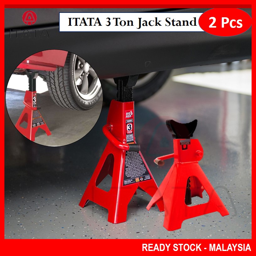 SHIP IN 1 DAY! [2024 UPGRADED VER] 2 Pcs Jack Stand 3 Ton Car Heavy Duty Strong Automotive Repair Equipment Jack Kereta