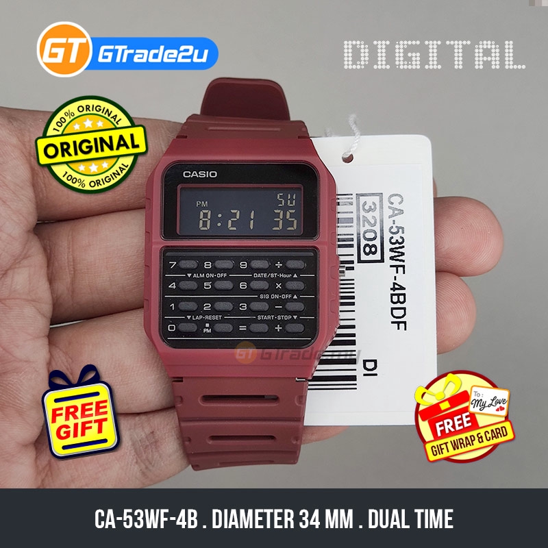 Original Stardard Men Ca 53wf 4b Ca53wf 4b Ca53wf4b Digital Calculator Mannish Watch Black Resin Band Shopee Malaysia
